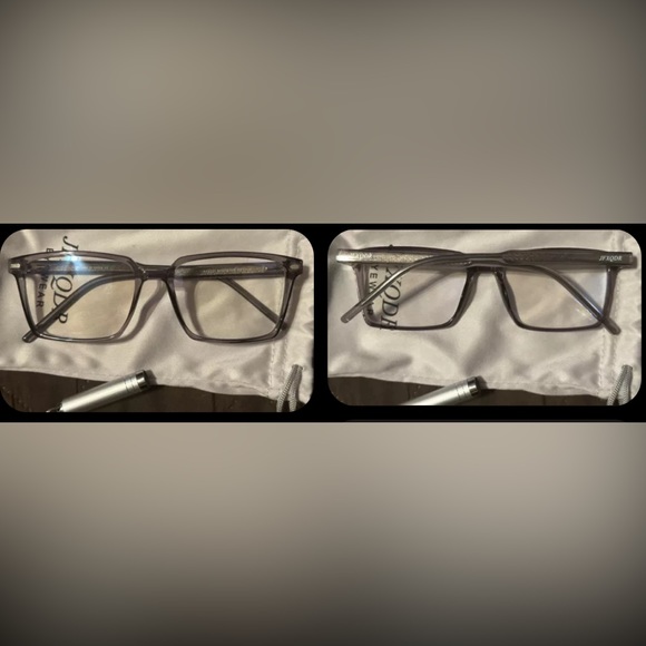 Jfxqdr Blue Light Blocking Glasses For Men Women (clear Gray) complete kit. - Picture 2 of 5